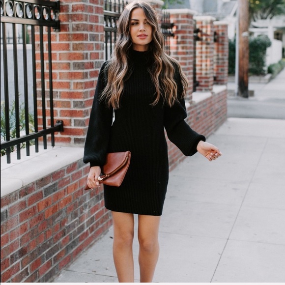 December To Remember Mock Neck Sweater Dress Vici - Picture 2 of 6